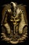 Egyptian pharaoh evil monster mummy. Poster artwork, tshirt design. Generative Ai