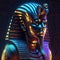 Egyptian Pharaoh Hyper-realistic glowing image generative AI