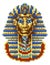 Egyptian Pharaoh Mask Icon Pixel Art