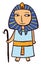 Egyptian pharaon , illustration, vector
