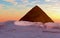 Egyptian Pyramid at Sunset