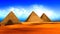Egyptian pyramids 3d animation.