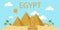 Egyptian pyramids in desert