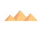 Egyptian pyramids desert scene icon