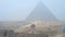 Egyptian pyramids in morning fod