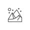Egyptian pyramids outline icon