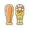 Egyptian sarcophagus RGB color icon