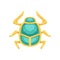 Egyptian scarab beetle, sacred bug a symbol of the sun vector Illustration