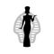 Egyptian silhouette icon. Queen Nefertiti. Cleopatra icon isolated on white background