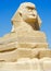 Egyptian Sphinx Statue over blue sky