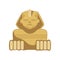 Egyptian Sphinx statue, symbol of ancient Egypt cartoon vector Illustration