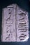 Egyptian stone with engraved hieroglyphs