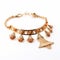 Egyptian Style Gold Anklet With Brown And Orange Tones