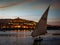 Egyptian sunset on the Nile with Felucca boat