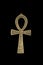 Egyptian symbol of life Ankh isolated on black