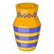 Egyptian vase icon, cartoon style