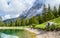 Ehrwalder Almsee - beautiful mountain lake in the Alps, Tyrol, Austria