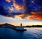 Eibissa Ibiza town sunset from red lighthouse