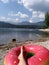 Eibsee beautiful lake in bavaria germany