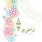 Eid al adha arabic greeting with islamic pattern. Ramadan kareem background Translation Ramadan
