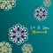 Eid Al Adha greeting card design with paper cut art mandala Islamic style eps 10