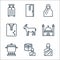 Eid al adha line icons. linear set. quality vector line set such as man, hajj, cooking, mosque, goat, clothes, woman, shower