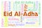 Eid Al-Adha word cloud.