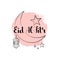 Eid Al-Fitr handwritten lettering. Feast of breaking the fast