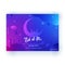 Eid-Al-Fitr poster design with crescent moon and mosque on flora