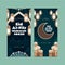 Eid al fitr realistic banner set