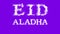 Eid AlAdha cloud text effect violet isolated background