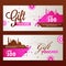 Eid Mubarak gift coupon or voucher front and back design.