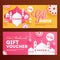 Eid Mubarak gift coupon or voucher front and back design.