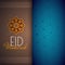 Eid Mubarak greeting card or background with arabic pattern