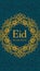 Eid Mubarak greeting and intricate Islamic patterns adorn dynamic poster