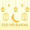Eid Mubarak Greeting Super Simple Vector Illustration Design