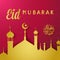 Eid mubarak mosque islamic greeting card template ramadan kareem background pattern