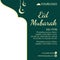 Eid Mubarak square banner design. Islamic social media post templates