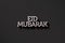 Eid Mubarak Text On Black