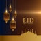 Eid mubarak wishes card elegant design