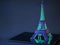 Eiffel Tower with 3D Abstract Model and Global Illumination.