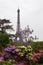 Eiffel tower with blossom branches