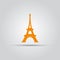 Eiffel tower colored icon