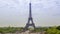 Eiffel tower and day clouds. Time lapse