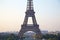 Eiffel tower detail from Trocadero in a clear morning in Paris, France