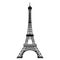 Eiffel tower. Emblem of Paris, capital city of France. Europe. Vector symbol.