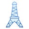 Eiffel tower flat icon. Paris blue icons in trendy flat style. French architecture gradient style design, designed for