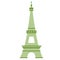Eiffel tower flat illustration