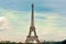 The Eiffel Tower. France Paris. full view. atmosphere of lightness and 60s, 70s