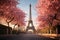 Eiffel Tower at Golden Hour: Majestic Springtime in Paris